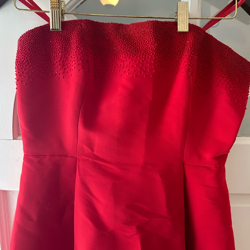 Sachin + Babi Pleated Embellished Faille Gown - Size 8